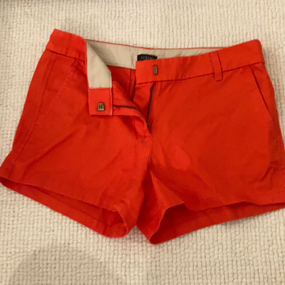 J CREW orange/red chino shorts!! NEVER WORN!!